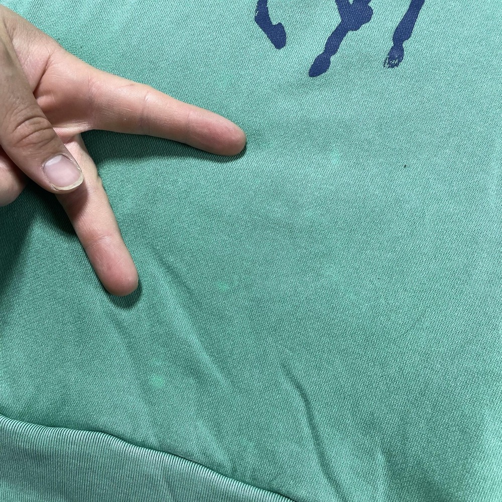 Polo Ralph Lauren Hoodie Mens Medium Green POLO 67 Graphic Sweatshirt *Flaws - Picture 3 of 13